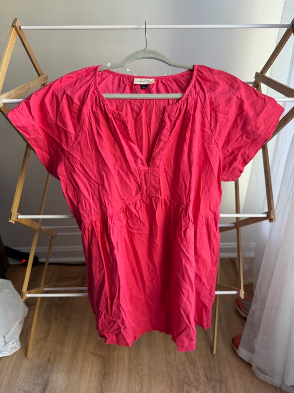 Split-Neck Short Sleeve Women's Dress